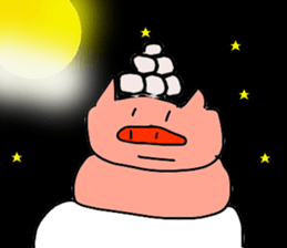 Moti pig! sticker #8917959