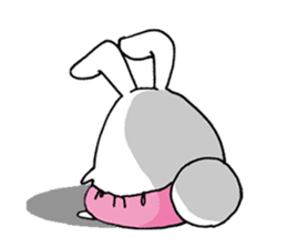 Rabbits wearing cute pants sticker #8921179