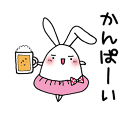 Rabbits wearing cute pants sticker #8921198