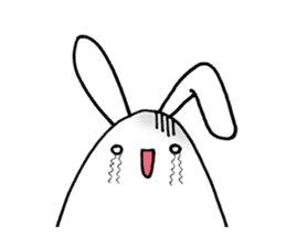 Rabbits wearing cute pants sticker #8921206