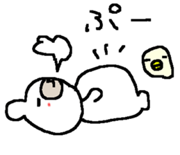 Simple winter white bear sticker #8921402