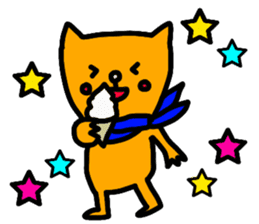 Animal and cute girl. sticker #8922225