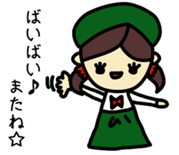 Animal and cute girl. sticker #8922229