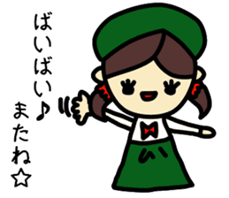 Animal and cute girl. sticker #8922229