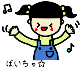 Animal and cute girl. sticker #8922231