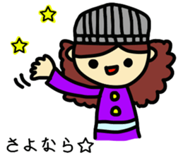 Animal and cute girl. sticker #8922232