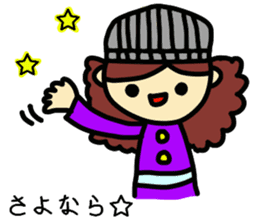 Animal and cute girl. sticker #8922232