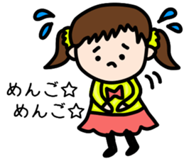 Animal and cute girl. sticker #8922244