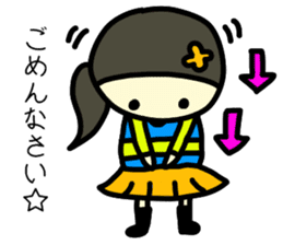 Animal and cute girl. sticker #8922245