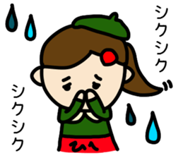 Animal and cute girl. sticker #8922247