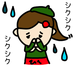 Animal and cute girl. sticker #8922247