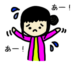 Animal and cute girl. sticker #8922248