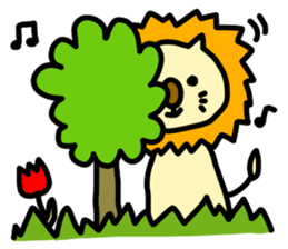 Animal and cute girl. sticker #8922256