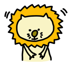 Animal and cute girl. sticker #8922257