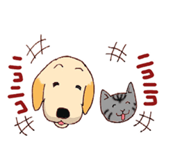 Labrador Retriever No.2 with Cat sticker #8922730
