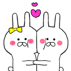 Gently get Sticker of Chibi rabbit