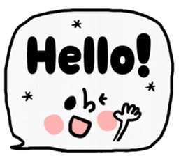 Emoticon message balloon sticker #8923906
