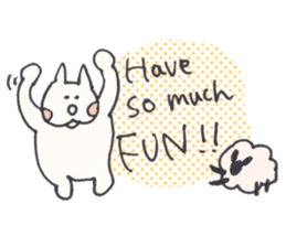 Cat and Sheep-Always Together-FUNA4 sticker #8924728