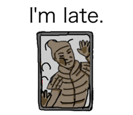 Ancient Chinese clay image sticker #8925036