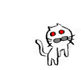 Red eyes Cat sticker #8925149