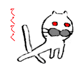 Red eyes Cat sticker #8925168
