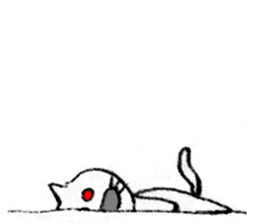 Red eyes Cat sticker #8925171