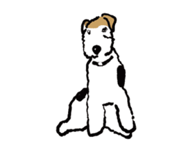 I love Wire fox terrier sticker #8925751