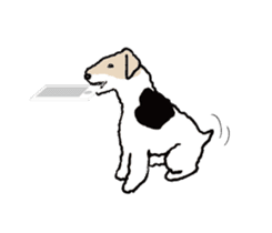 I love Wire fox terrier sticker #8925752