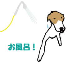 I love Wire fox terrier sticker #8925755