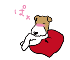 I love Wire fox terrier sticker #8925756