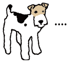 I love Wire fox terrier sticker #8925762