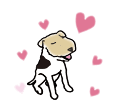 I love Wire fox terrier sticker #8925764
