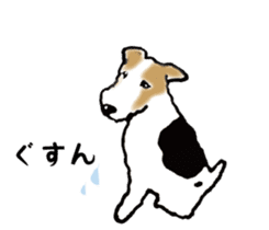 I love Wire fox terrier sticker #8925769