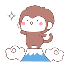 Monkey year, cute monkey sticker #8926219
