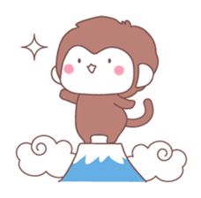 Monkey year, cute monkey sticker #8926219