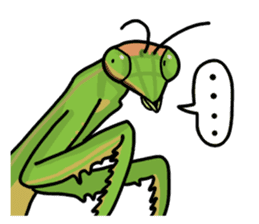 Daily life of mantis sticker #8926758