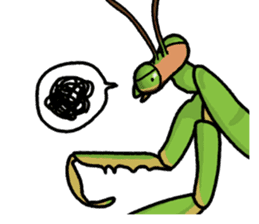 Daily life of mantis sticker #8926759