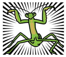 Daily life of mantis sticker #8926761