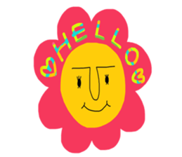 rainbow flowers sticker #8926786