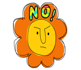 rainbow flowers sticker #8926793