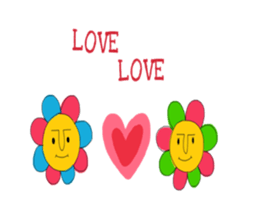 rainbow flowers sticker #8926798