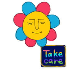 rainbow flowers sticker #8926801