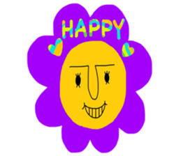 rainbow flowers sticker #8926803