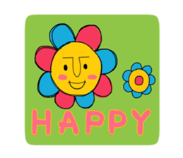 rainbow flowers sticker #8926805