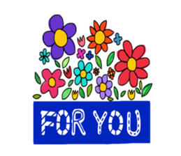 rainbow flowers sticker #8926806