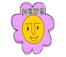 rainbow flowers sticker #8926811