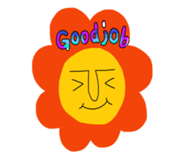 rainbow flowers sticker #8926818