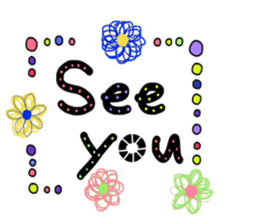 rainbow flowers sticker #8926822