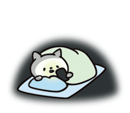 Intently sleepy cat 4 sticker #8927052