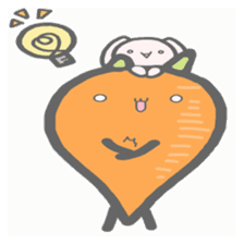 carrot & Rabbit sticker #8927092